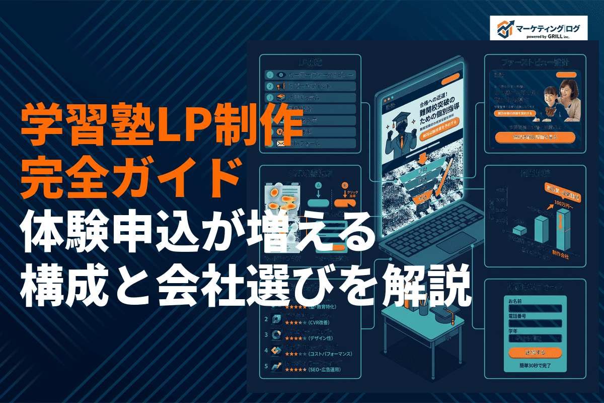 【最新版】学習塾・予備校のLP制作完全ガイド！体験申込が増える構成・費用相場・会社選びを徹底解説