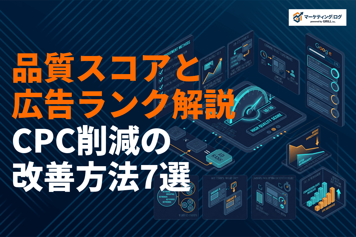 リスティング広告の品質スコアとは？広告ランクとの関係とCPCを下げる改善方法7選！