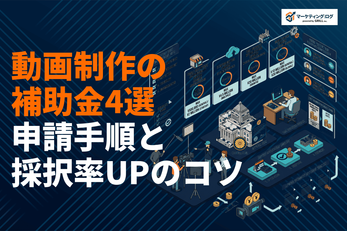 【2026年最新】動画制作に使える補助金・助成金4選とは？申請手順と採択率アップのコツを解説！