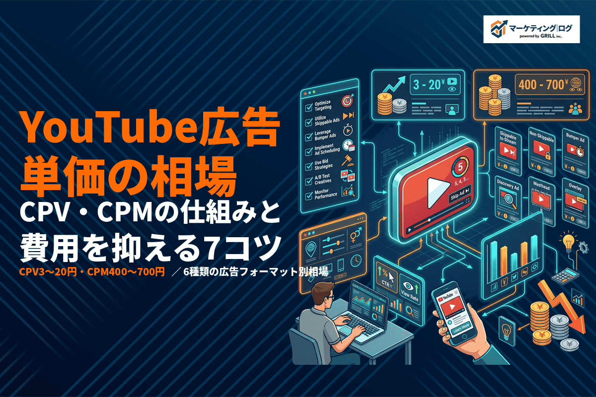 YouTube広告単価の相場を種類別に解説！CPV・CPMの仕組みと費用を抑える7つのコツ！