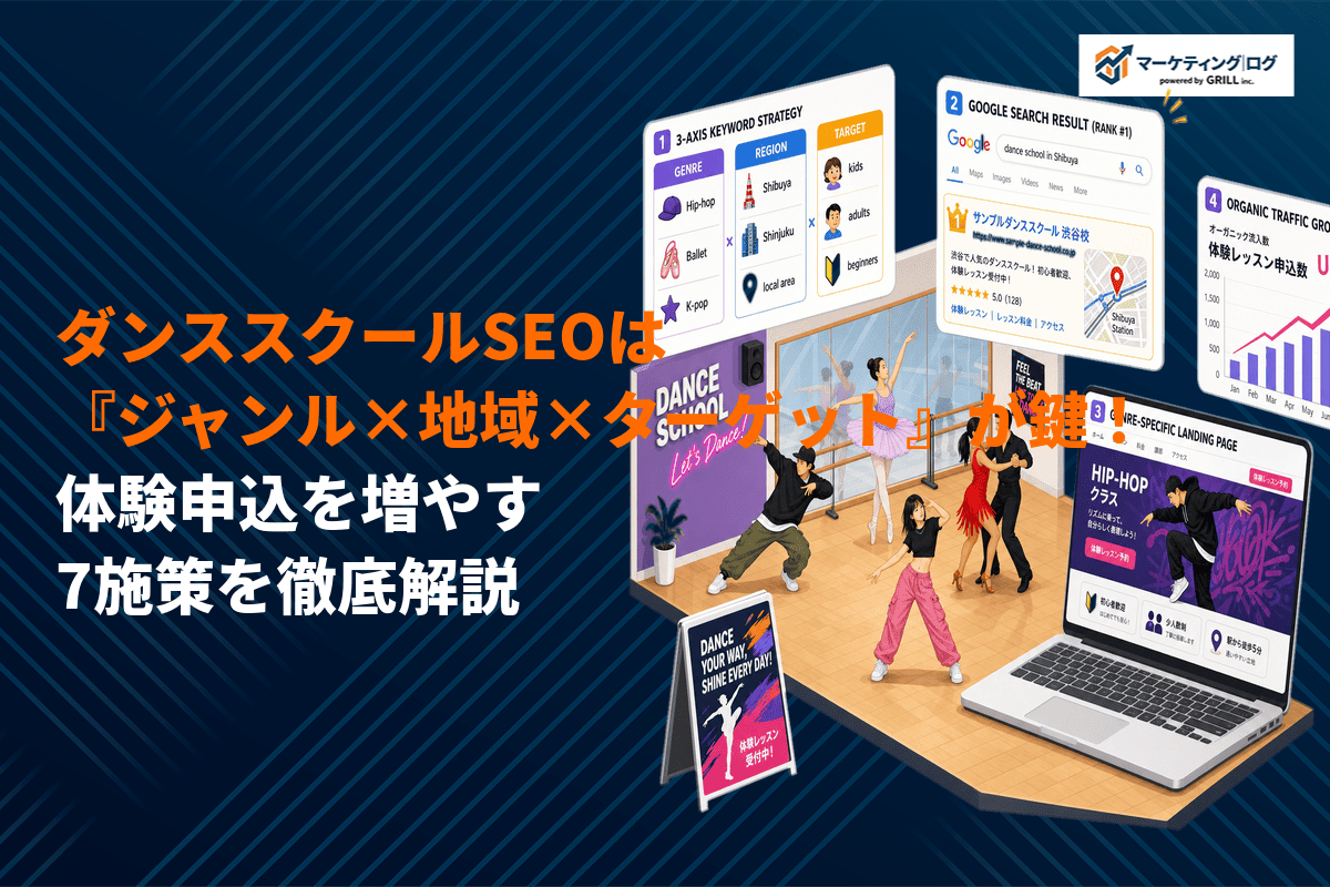 ダンススクールのSEO対策の全てを大公開！体験申込を増やす7施策を徹底解説