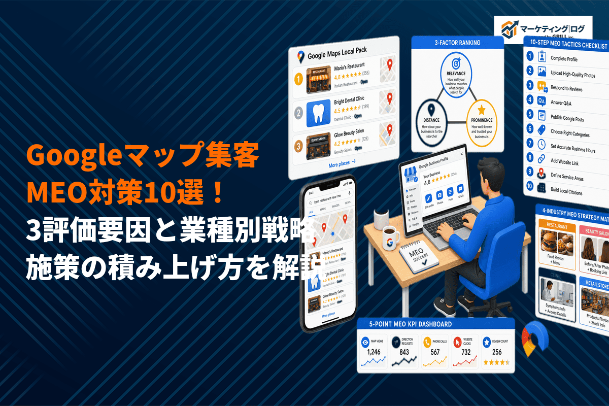 Googleマップ集客は施策の積み上げが鍵！MEO対策10選と業種別戦略を徹底解説！