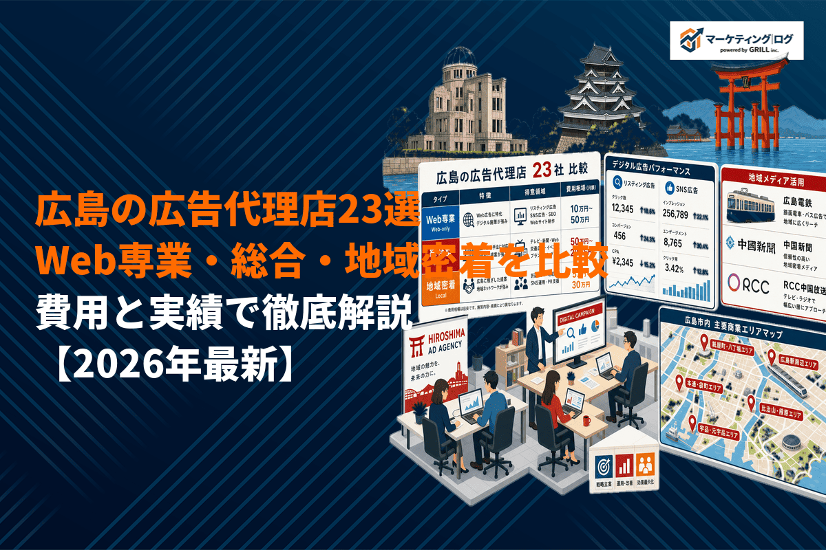 広島県のおすすめな広告代理店23選！Web専業・総合・地域密着を費用と実績で徹底比較