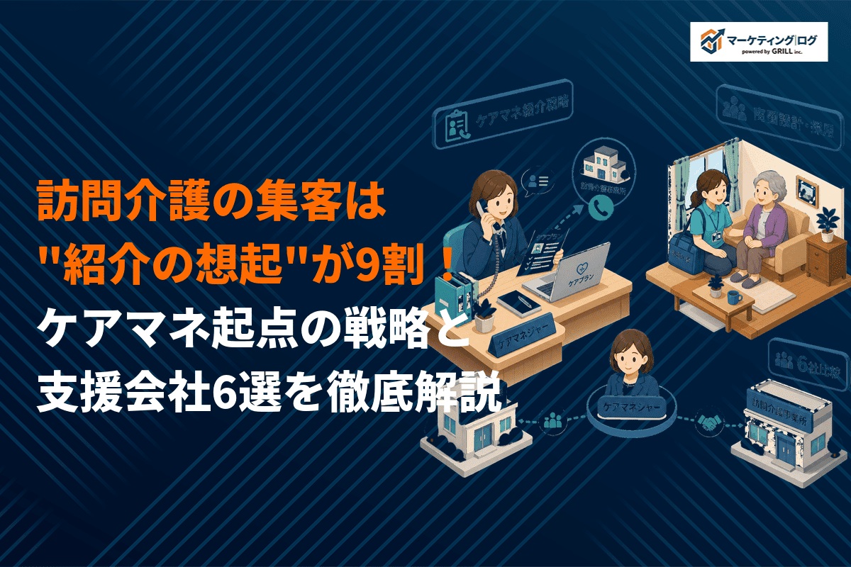訪問介護の集客がうまくいかないのはなぜ？ケアマネ紹介を増やす実践戦略と支援会社6選！