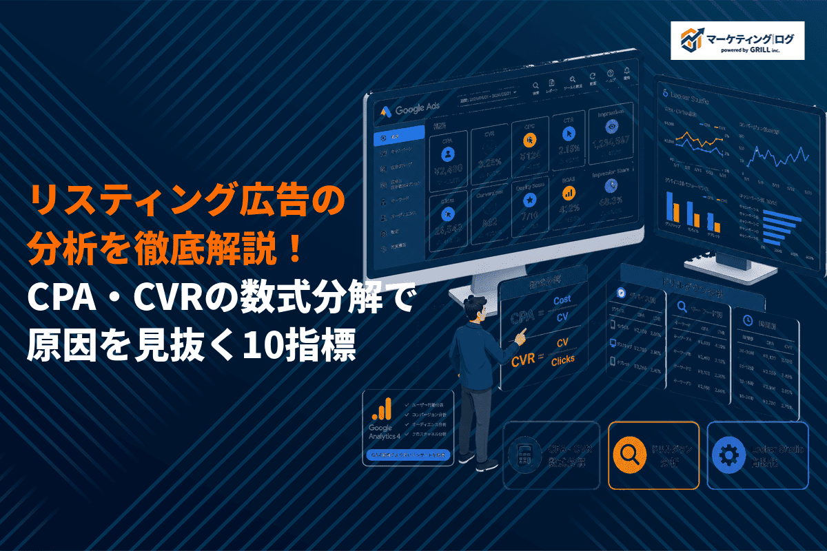 【これで完璧】リスティング広告の分析方法を完全解説！指標の設計から最適化戦略の立て方まで！