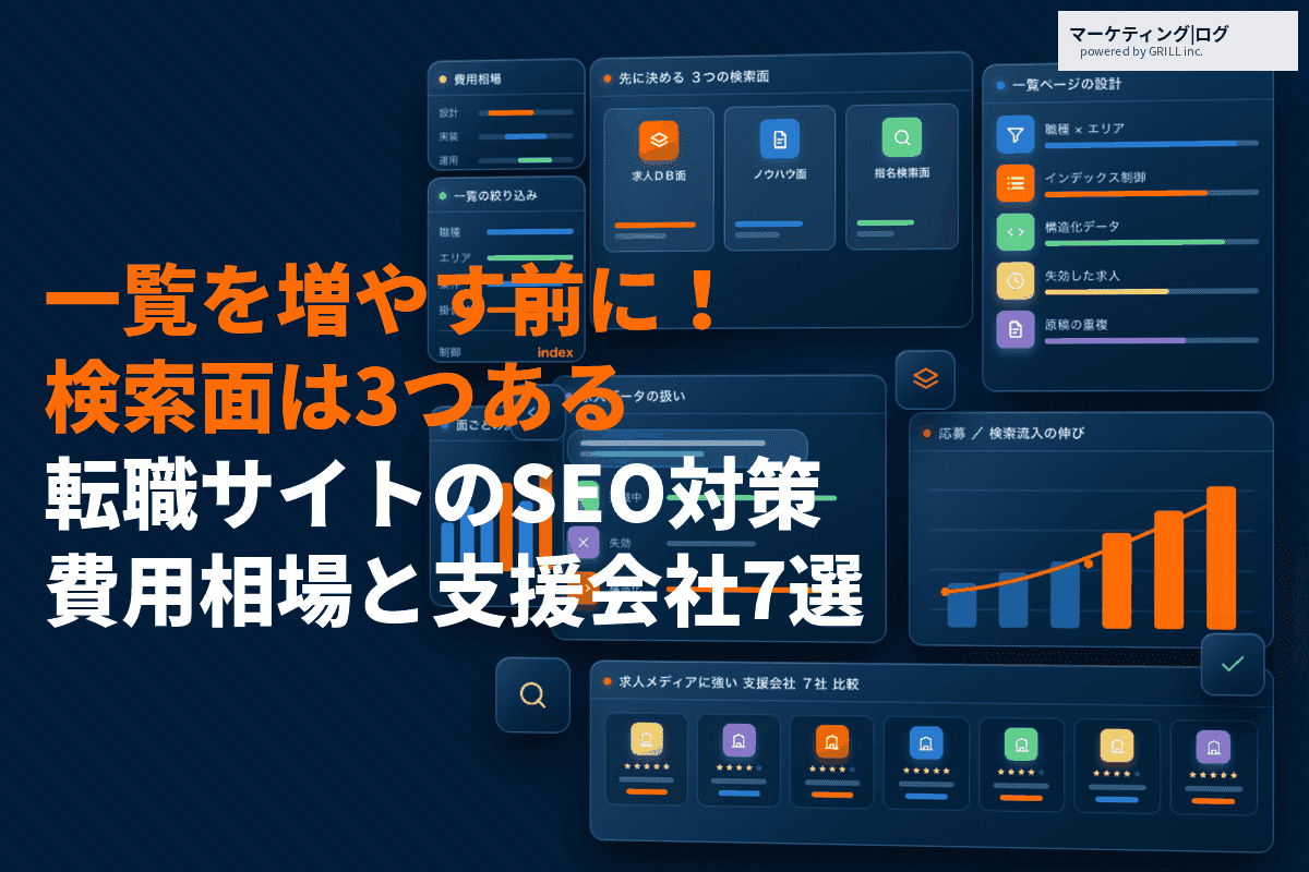 転職サイトのSEO対策完全ガイド！求人一覧を増やす前に決める3つの検索面と費用相場
