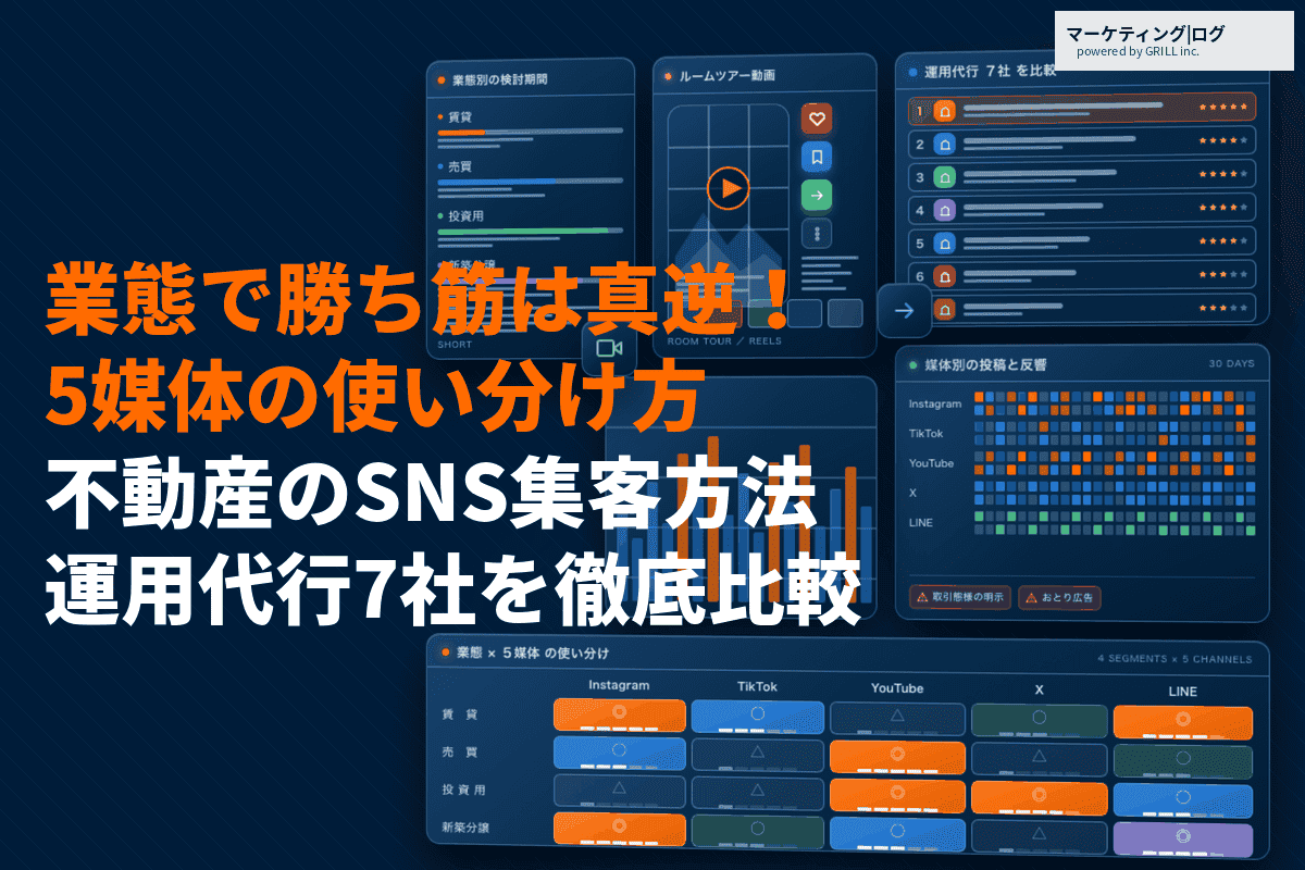 不動産のSNS集客の成功のコツは業態ごとに違う！媒体の使い分けと人気の運用代行7社を比較！