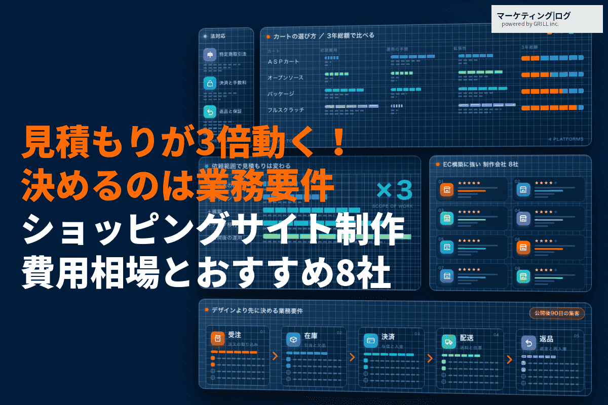 ショッピングサイト制作の費用相場とおすすめ制作会社8選！デザインより先に決める業務要件とは？