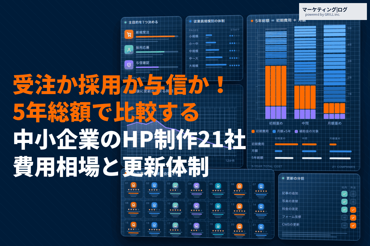 中小企業のホームページ制作に強いおすすめ会社21選！費用相場と更新が止めない運用体制を解説