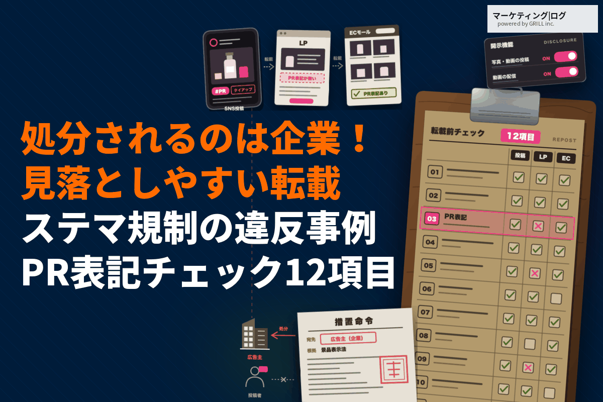 ステマ規制とインフルエンサーの違反事例！見落としやすい投稿の転載とPR表記の正しい書き方