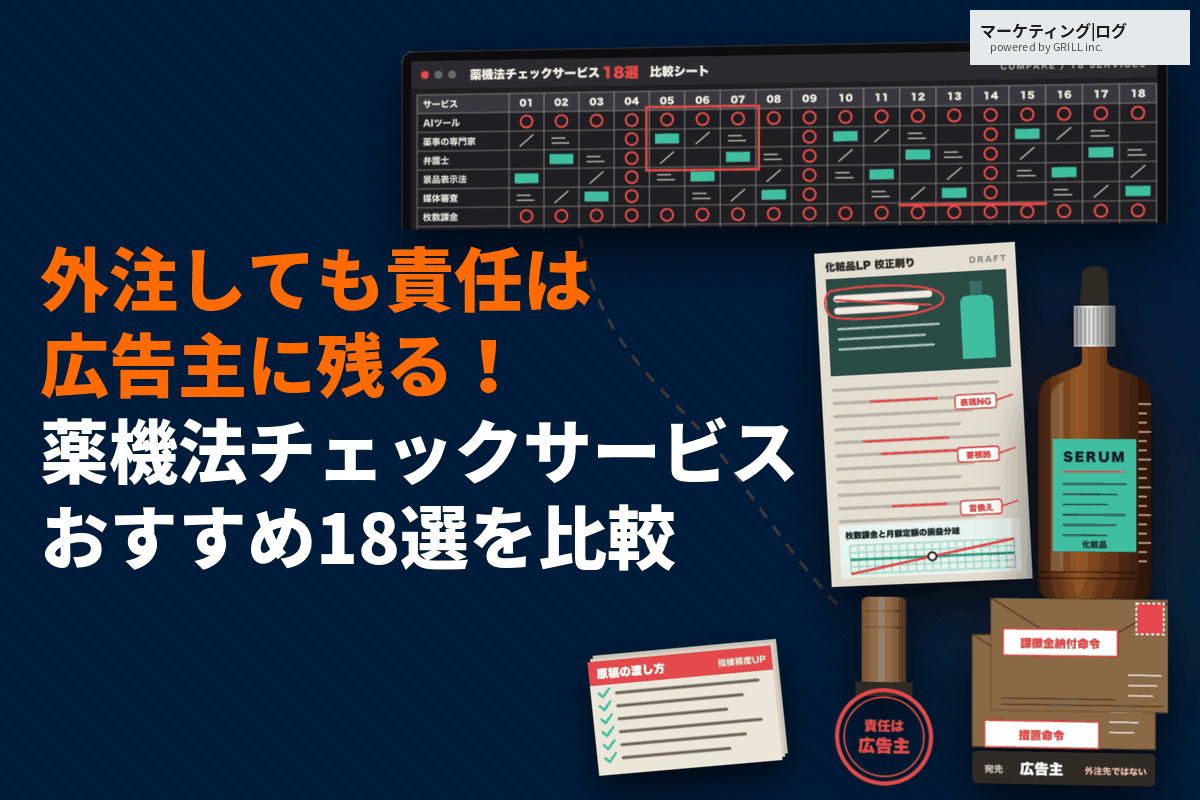 薬機法のチェックサービスおすすめ18選！外注した上で広告主がやるべきことと責任の所在も解説