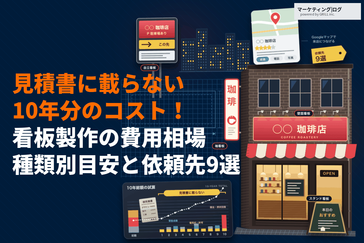 看板製作の費用相場はいくら？種類別の目安と見積書に載らない隠れたコストの正体とは？